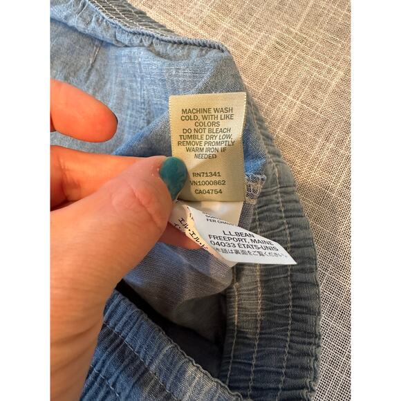 LL Bean Women's Sz 20W Plus Lakewashed Chambray Favorite Fit Pants - Picture 8 of 9